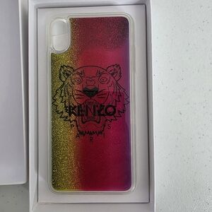 Kenzo Iphone X/XS Glitter Phone Case Tiger Head Image NEW‎